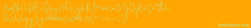StylishcharmFree Font – Green Fonts on Orange Background