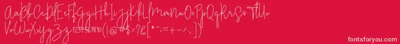 StylishcharmFree Font – Pink Fonts on Red Background