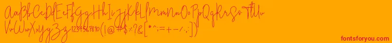 StylishcharmFree Font – Red Fonts on Orange Background