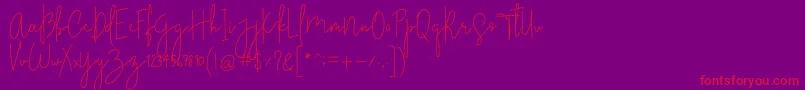 StylishcharmFree Font – Red Fonts on Purple Background