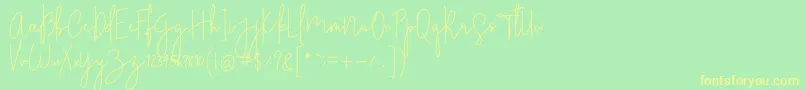 StylishcharmFree Font – Yellow Fonts on Green Background