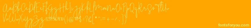 StylishcharmFree Font – Yellow Fonts on Orange Background
