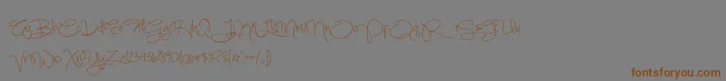 SimplyGlamorous-Schriftart – Braune Schriften auf grauem Hintergrund