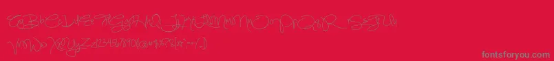 SimplyGlamorous-Schriftart – Graue Schriften auf rotem Hintergrund