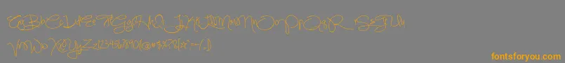 SimplyGlamorous-Schriftart – Orangefarbene Schriften auf grauem Hintergrund