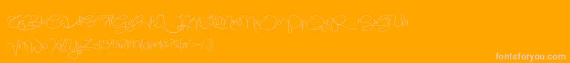 SimplyGlamorous-Schriftart – Rosa Schriften auf orangefarbenem Hintergrund