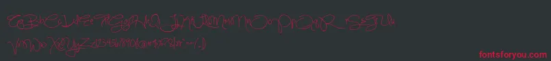SimplyGlamorous Font – Red Fonts on Black Background