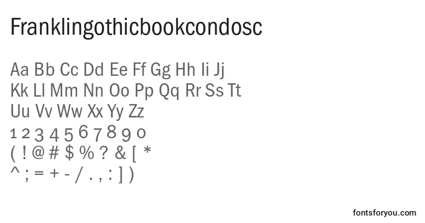 Schriftart Franklingothicbookcondosc – Alphabet, Zahlen, spezielle Symbole