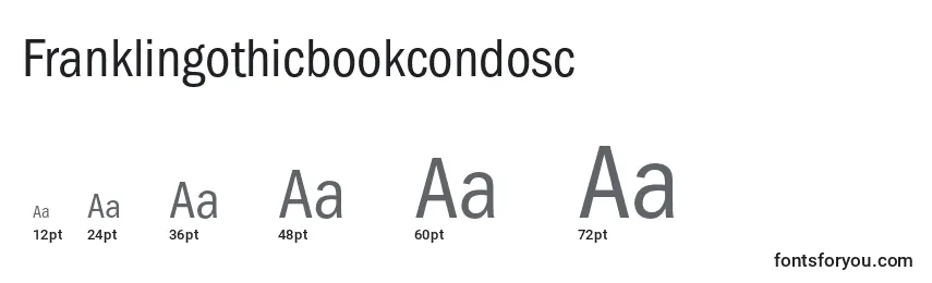 Размеры шрифта Franklingothicbookcondosc