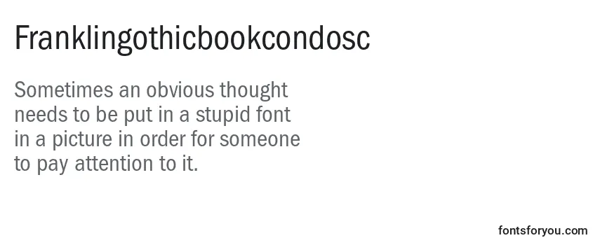 Franklingothicbookcondosc Font