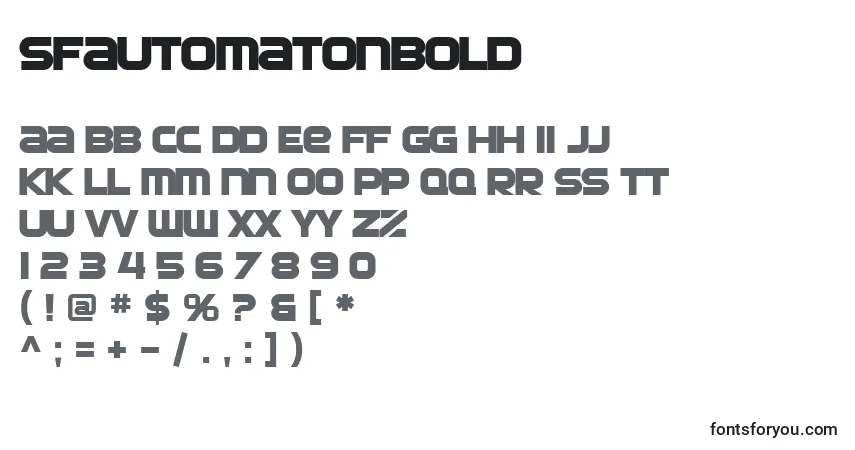 Schriftart SfAutomatonBold – Alphabet, Zahlen, spezielle Symbole