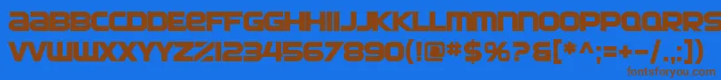 SfAutomatonBold Font – Brown Fonts on Blue Background