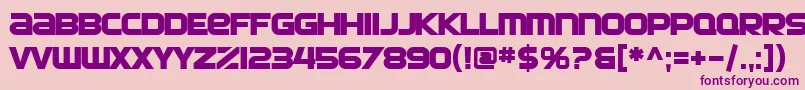 SfAutomatonBold-fontti – violetit fontit vaaleanpunaisella taustalla