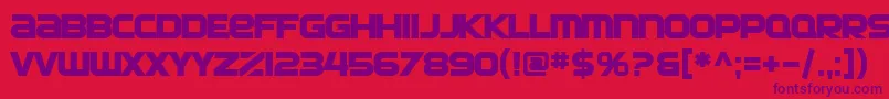 SfAutomatonBold Font – Purple Fonts on Red Background