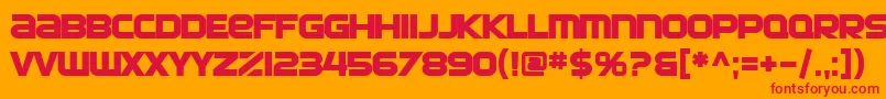 SfAutomatonBold Font – Red Fonts on Orange Background