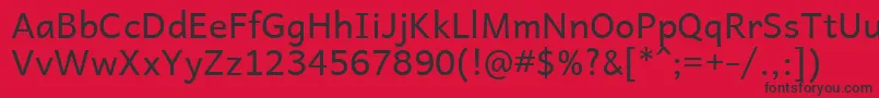 フォントAndikaR – 赤い背景に黒い文字