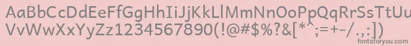 フォントAndikaR – ピンクの背景に灰色の文字