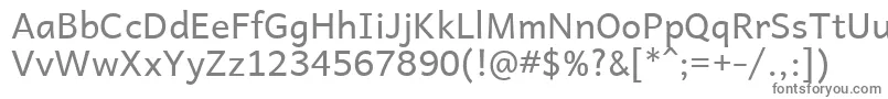 AndikaR-fontti – harmaat kirjasimet valkoisella taustalla