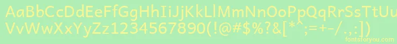 AndikaR Font – Yellow Fonts on Green Background