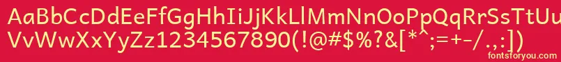 AndikaR Font – Yellow Fonts on Red Background