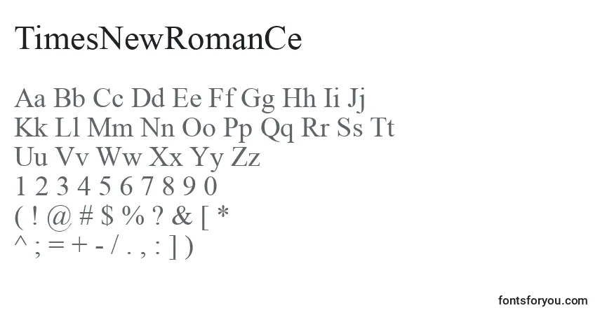 Fuente TimesNewRomanCe - alfabeto, números, caracteres especiales