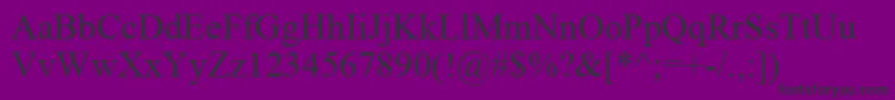 TimesNewRomanCe-fontti – mustat fontit violetilla taustalla
