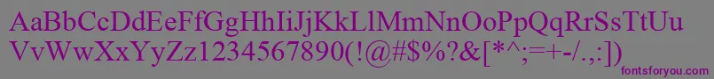TimesNewRomanCe Font – Purple Fonts on Gray Background