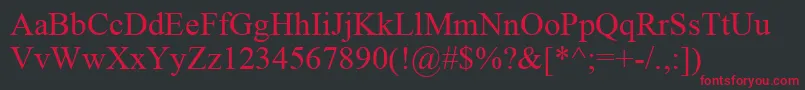 TimesNewRomanCe Font – Red Fonts on Black Background
