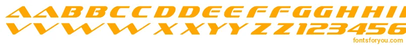 Шрифт Ds Sofschrome – оранжевые шрифты на белом фоне