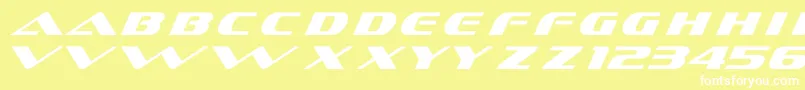 フォントDs Sofschrome – 黄色い背景に白い文字