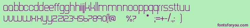 Czcionka TripserifceLight – fioletowe czcionki na zielonym tle