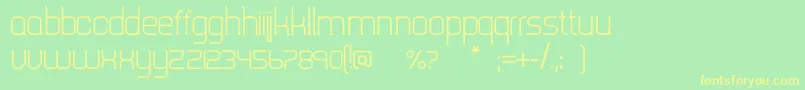 TripserifceLight-fontti – keltaiset fontit vihreällä taustalla
