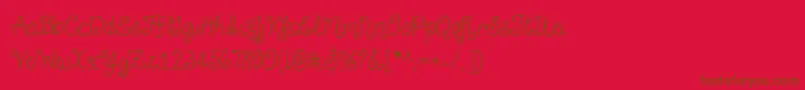 JustForGiggles Font – Brown Fonts on Red Background