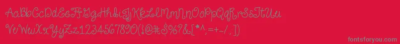 JustForGiggles Font – Gray Fonts on Red Background