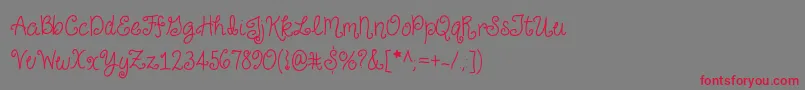 JustForGiggles Font – Red Fonts on Gray Background