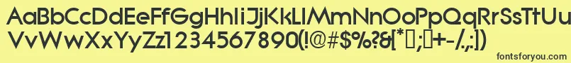 Sabordisplayssk Font – Black Fonts on Yellow Background