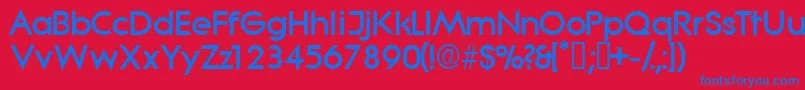 Шрифт Sabordisplayssk – синие шрифты на красном фоне