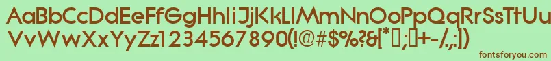 Sabordisplayssk-fontti – ruskeat fontit vihreällä taustalla