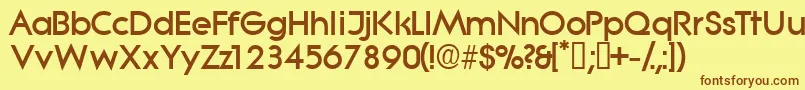 Sabordisplayssk Font – Brown Fonts on Yellow Background