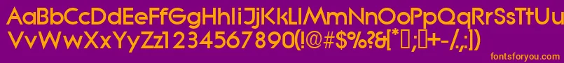 Sabordisplayssk Font – Orange Fonts on Purple Background