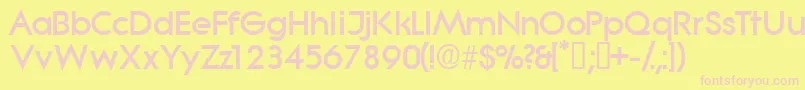 Sabordisplayssk Font – Pink Fonts on Yellow Background