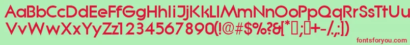 Sabordisplayssk Font – Red Fonts on Green Background