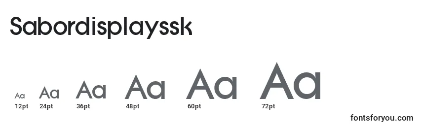Размеры шрифта Sabordisplayssk