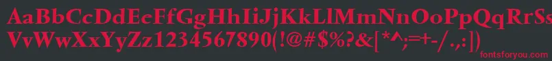 Vendometmed Font – Red Fonts on Black Background