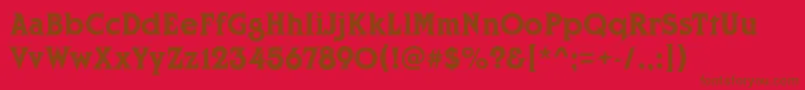 CurzonRegular Font – Brown Fonts on Red Background