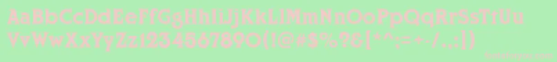 CurzonRegular Font – Pink Fonts on Green Background
