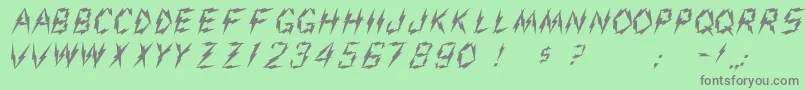 フォントAarco1 – 緑の背景に灰色の文字