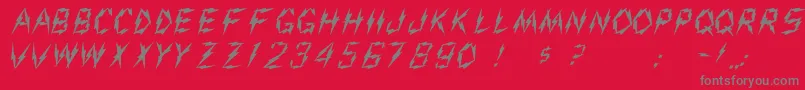 Aarco1 Font – Gray Fonts on Red Background