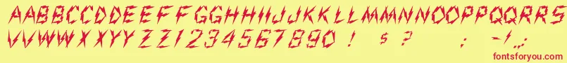 Aarco1 Font – Red Fonts on Yellow Background