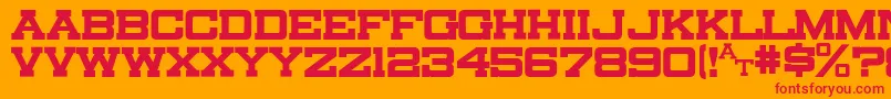 Police CanarsieSlabJl – polices rouges sur fond orange